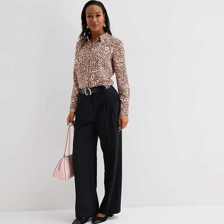 Liz Claiborne Womens Fitted Long Sleeve Regular Fit Button-Down Shirt