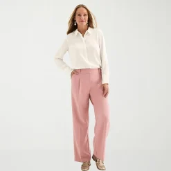 Liz Claiborne Womens Fitted Long Sleeve Regular Fit Button-Down Shirt