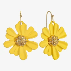 Liz Claiborne Womens Flower Drop Earrings
