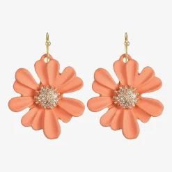 Liz Claiborne Womens Flower Drop Earrings
