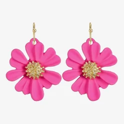 Liz Claiborne Womens Flower Drop Earrings