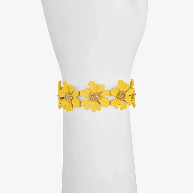 Liz Claiborne Womens Flower Stretch Bracelet