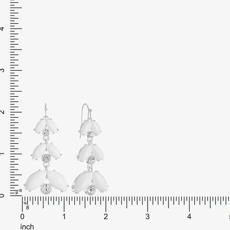 Liz Claiborne Womens Glass Drop Earrings