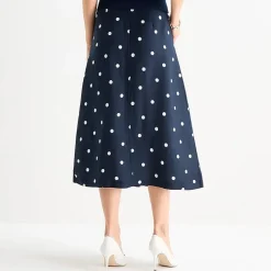 Liz Claiborne Womens High Rise Midi A-Line Skirt