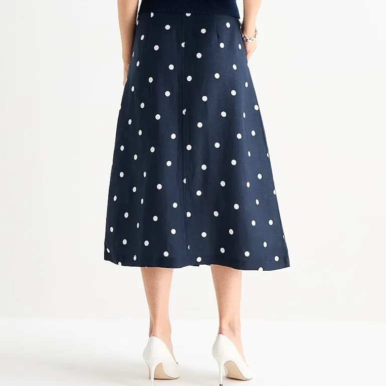 Liz Claiborne Womens High Rise Midi A-Line Skirt