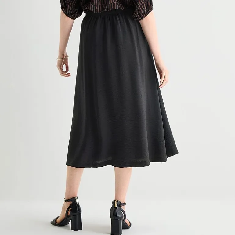 Liz Claiborne Womens High Rise Midi A-Line Skirt
