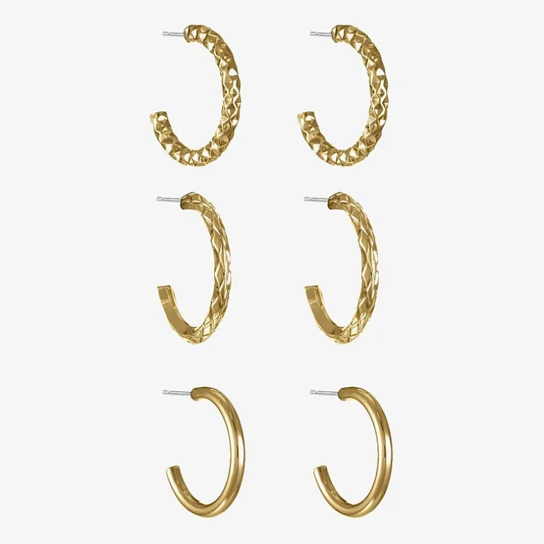 Liz Claiborne Womens Hypoallergenic 3 Pair Earring Set