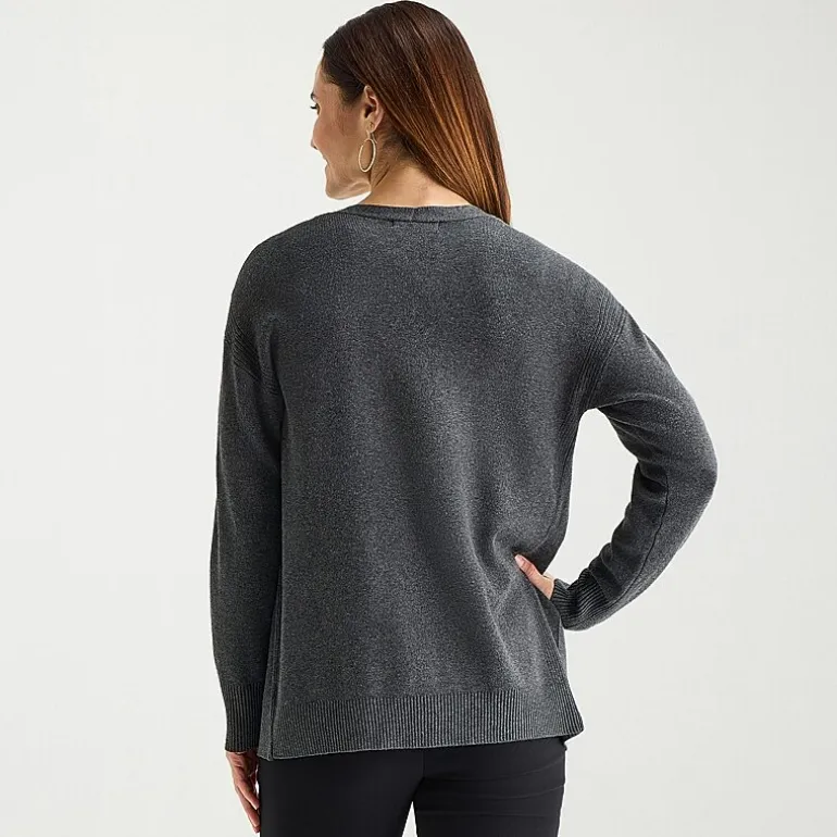 Liz Claiborne Womens Long Sleeve Open Front Cardigan