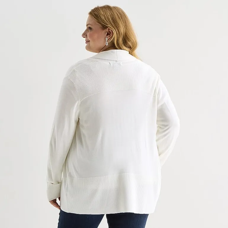 Liz Claiborne Womens Long Sleeve Layered Sweater Plus