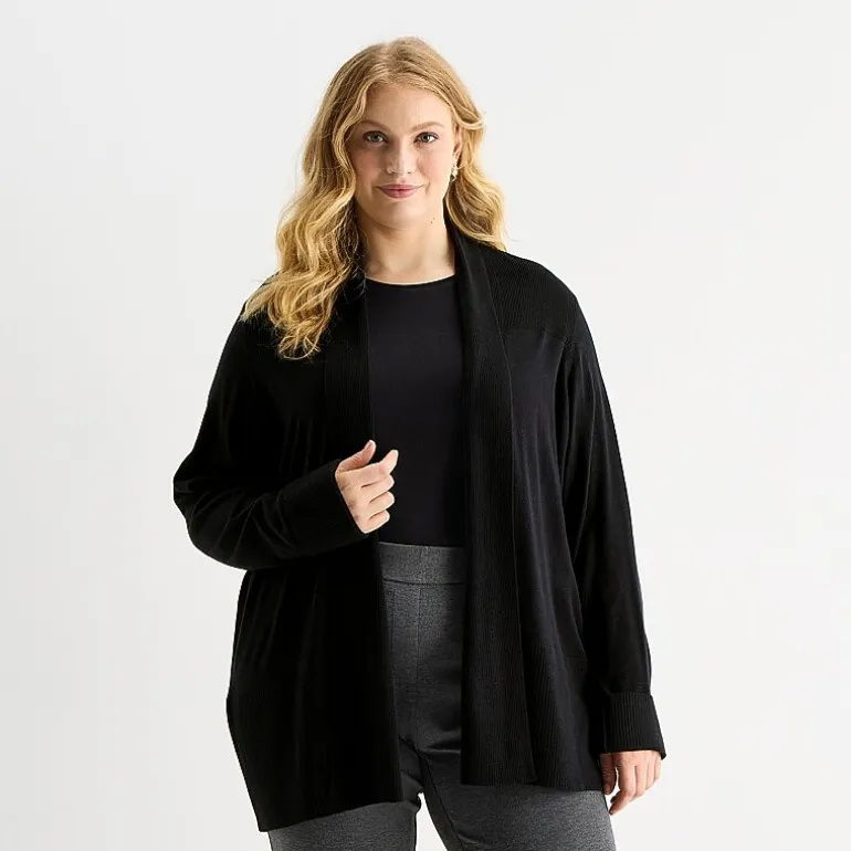 Liz Claiborne Womens Long Sleeve Layered Sweater Plus