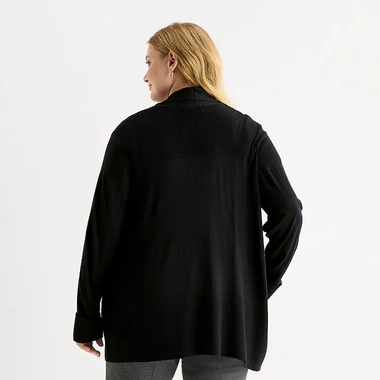 Liz Claiborne Womens Long Sleeve Layered Sweater Plus