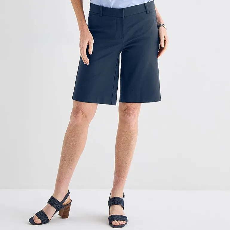 Liz Claiborne Womens 11" Mid Rise Bermuda Short