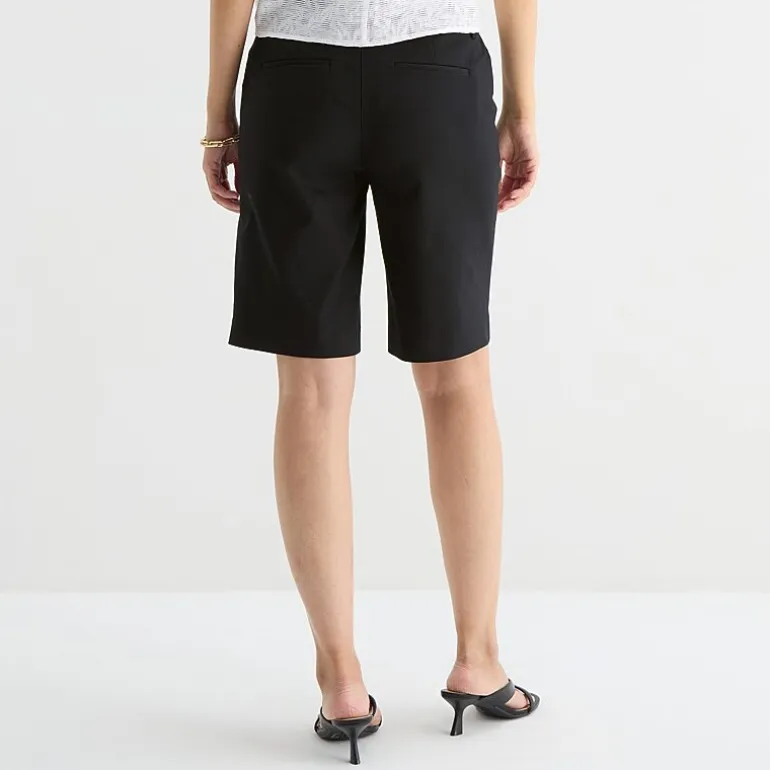 Liz Claiborne Womens 11" Mid Rise Bermuda Short
