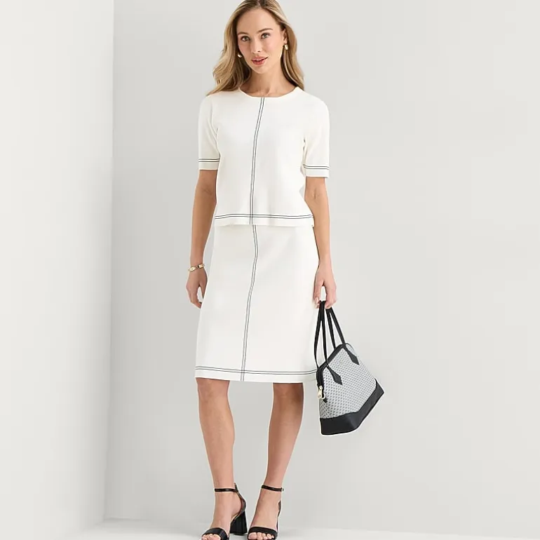 Liz Claiborne Womens Mid Rise Sweater A-Line Skirt