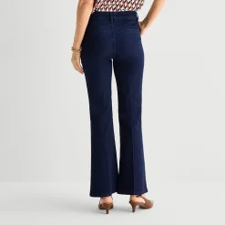 Liz Claiborne Womens Mid Rise Flare Leg Jean
