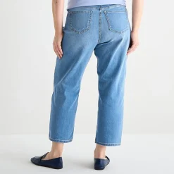 Liz Claiborne Womens - Plus High Rise Cropped Jean