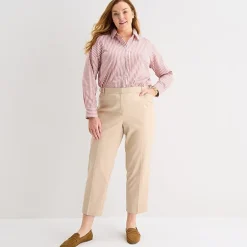 Liz Claiborne Womens Plus Long Sleeve Dress Shirt