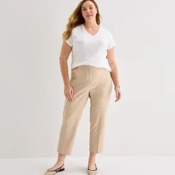 Liz Claiborne Womens Plus V Neck Short Sleeve T-Shirt