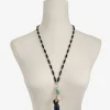 Liz Claiborne Womens Reconstituted Multi Color 28 Inch Pendant Necklace