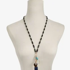 Liz Claiborne Womens Reconstituted Multi Color 28 Inch Pendant Necklace