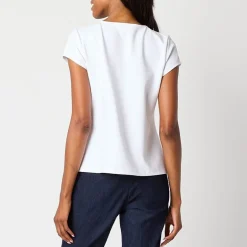 Liz Claiborne Womens Round Neck Short Sleeve Blouse
