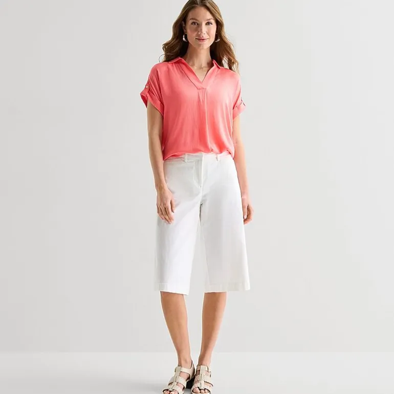 Liz Claiborne Womens Short Sleeve Blouse