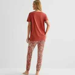 Liz Claiborne Womens Short Sleeve 2-pc. Pajama Set