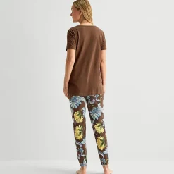 Liz Claiborne Womens Short Sleeve 2-pc. Pajama Set