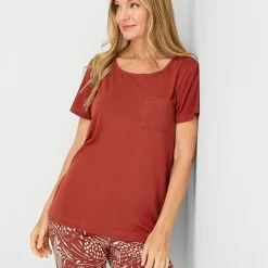 Liz Claiborne Womens Short Sleeve 2-pc. Pajama Set