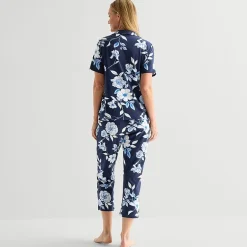 Liz Claiborne Womens Short Sleeve 2-pc. Pajama Set