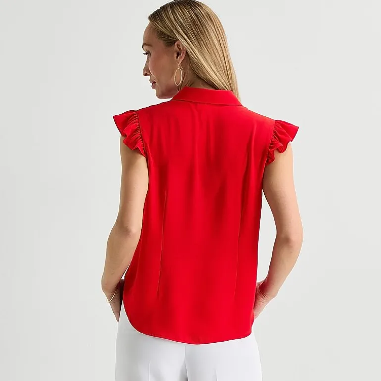 Liz Claiborne Womens Sleeveless Blouse