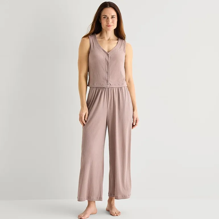 Liz Claiborne Womens Sleeveless 2-pc. Pajama Set