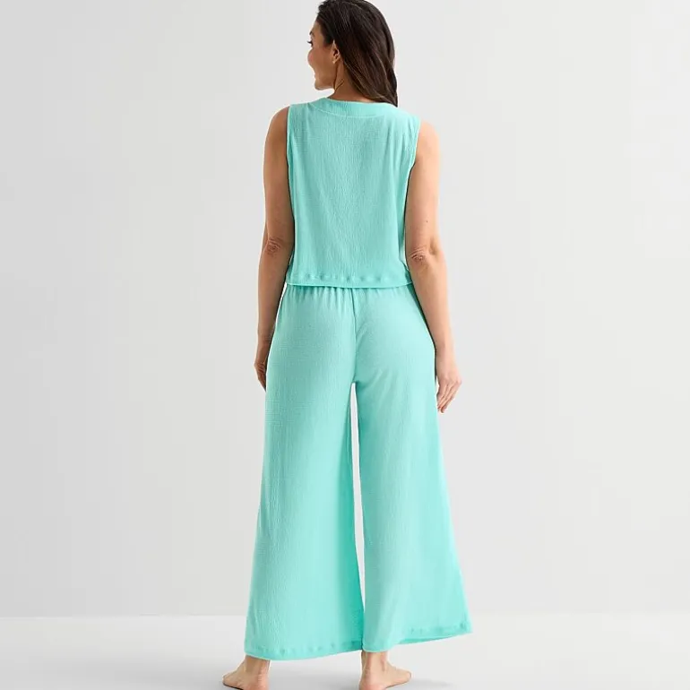 Liz Claiborne Womens Sleeveless 2-pc. Pajama Set