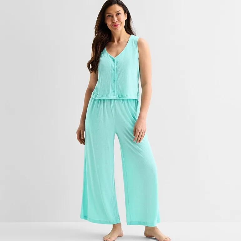 Liz Claiborne Womens Sleeveless 2-pc. Pajama Set