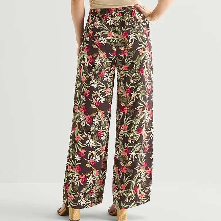 Liz Claiborne Womens Straight Mid Rise Pull-On Pant
