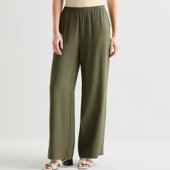Liz Claiborne Womens Straight Mid Rise Pull-On Pant
