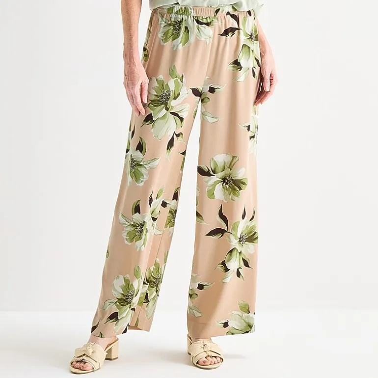 Liz Claiborne Womens Straight Mid Rise Pull-On Pant