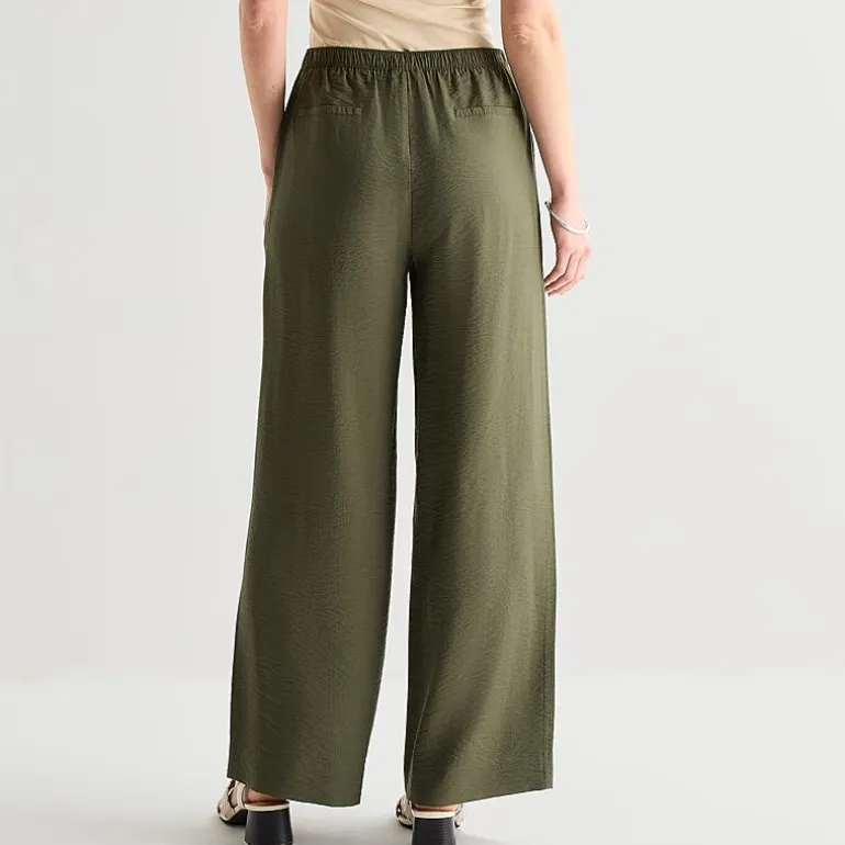Liz Claiborne Womens Straight Mid Rise Pull-On Pant