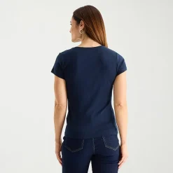 Liz Claiborne Womens Tall Crew Neck Short Sleeve T-Shirt
