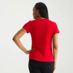 Liz Claiborne Womens Tall Crew Neck Short Sleeve T-Shirt