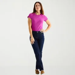 Liz Claiborne Womens Tall Crew Neck Short Sleeve T-Shirt