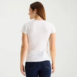 Liz Claiborne Womens Tall Crew Neck Short Sleeve T-Shirt
