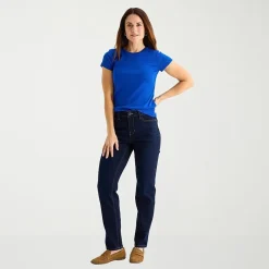 Liz Claiborne Womens Tall Crew Neck Short Sleeve T-Shirt