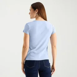 Liz Claiborne Womens Tall Crew Neck Short Sleeve T-Shirt