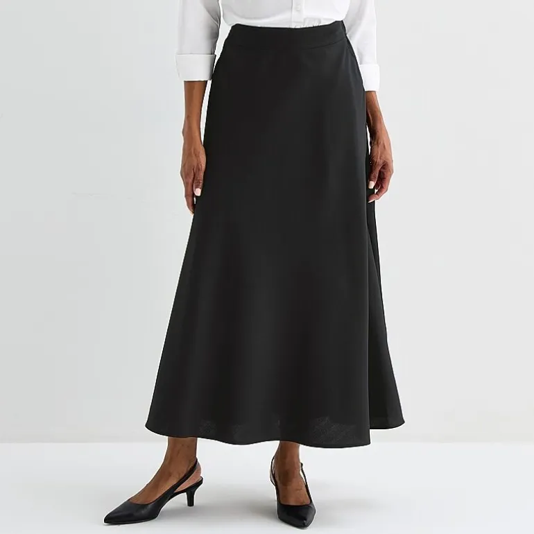 Liz Claiborne Womens Tall Mid Rise Long A-Line Skirt