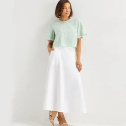 Liz Claiborne Womens Tall Mid Rise Long A-Line Skirt