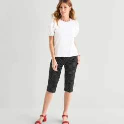 Liz Claiborne Womens Tall Round Neck Short Sleeve Blouse