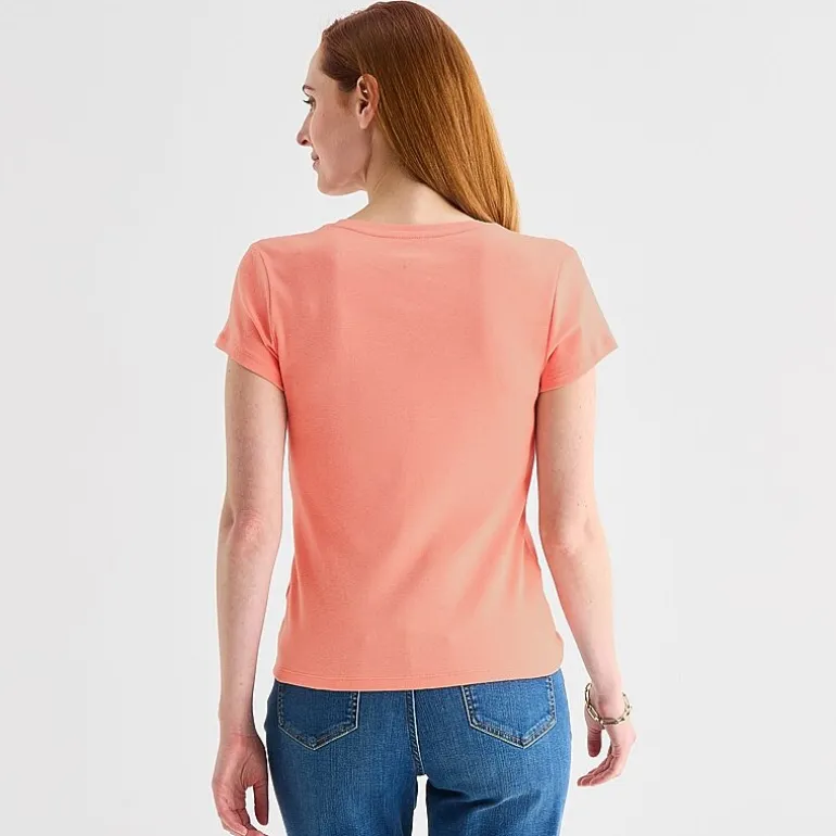 Liz Claiborne Womens Tall V Neck Short Sleeve T-Shirt