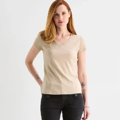 Liz Claiborne Womens Tall V Neck Short Sleeve T-Shirt