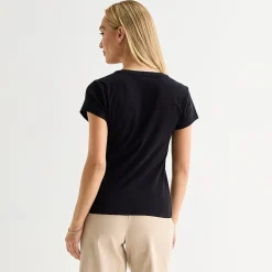 Liz Claiborne Womens Tall V Neck Short Sleeve T-Shirt
